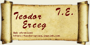 Teodor Erceg vizit kartica